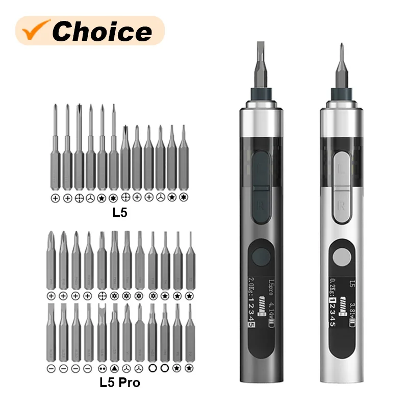 

MaAnt L5 Pro Intelligent Electric Screwdriver for Mobile Phone Disassembly Repair Double Torque Adjustable Electric Bolt Driver