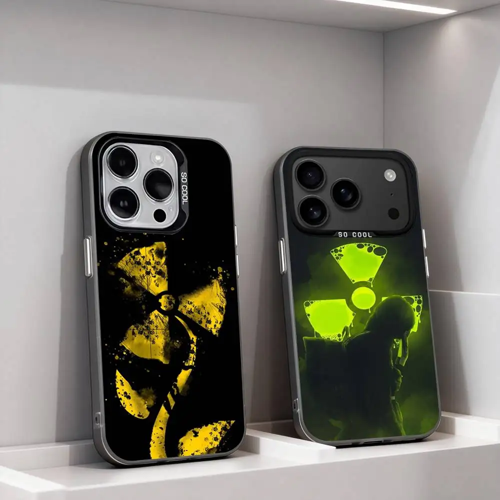 

Nuclear Radiation Danger Sign For iPhone 11,12,13,14,15,16,17,Pro,Max,Plus,E,Air,Mini Phone Case IMD Matte Black
