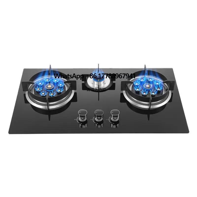 

Easy use&clean 3 burner gas stove for kitchen gas cooker LPG smart Timer gas cooktops glass Suppliers with good prices