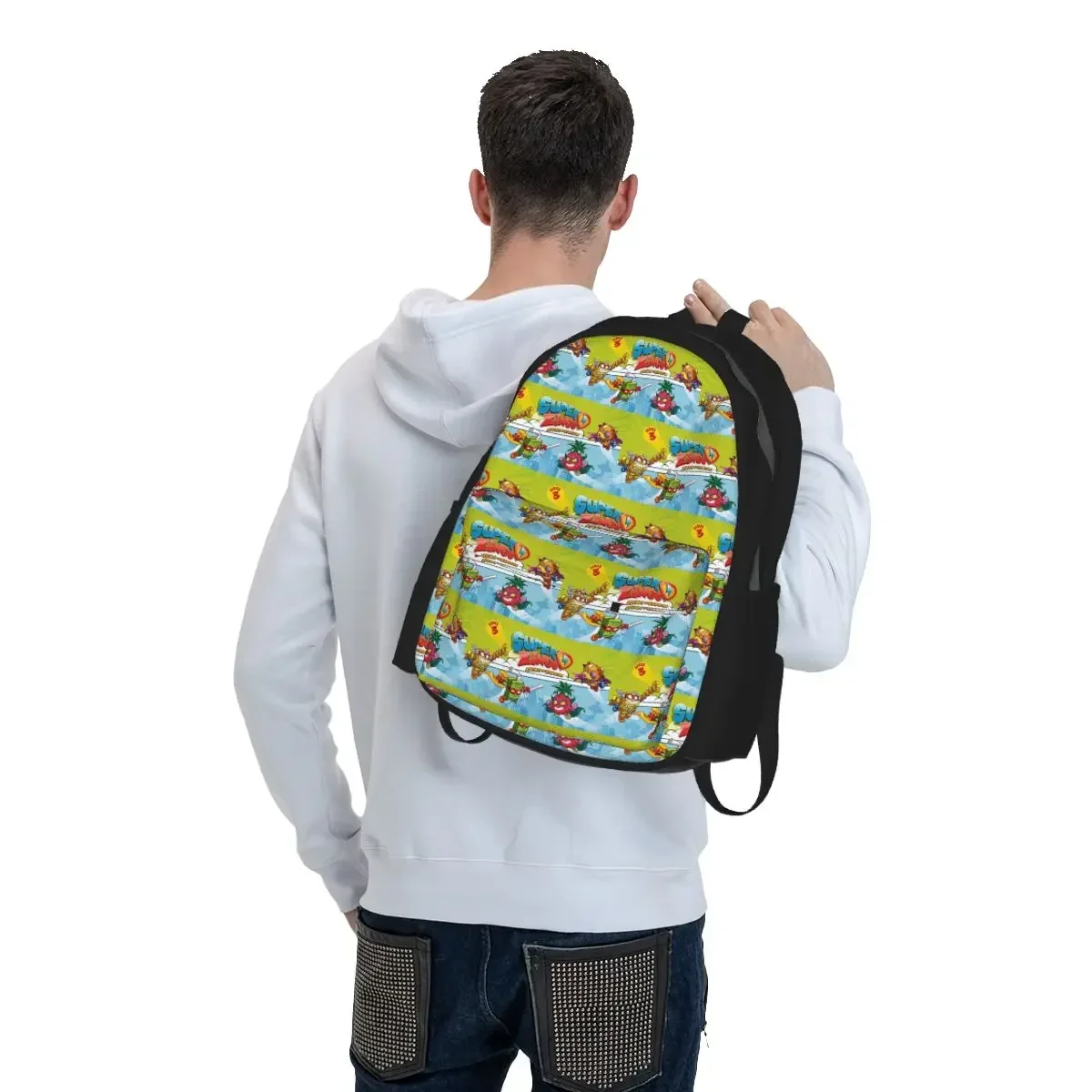 Super Zings Cartoon Backpack Boys Girls BookBag Kids School Bag Computer Shoulder Bags for Men Women