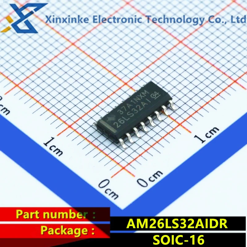 AM26LS32AIDR SOIC-16 Silk-screen:26LS32AI RS-422 Interface integrated circuit Quad Diff Line Four way differential line receiver