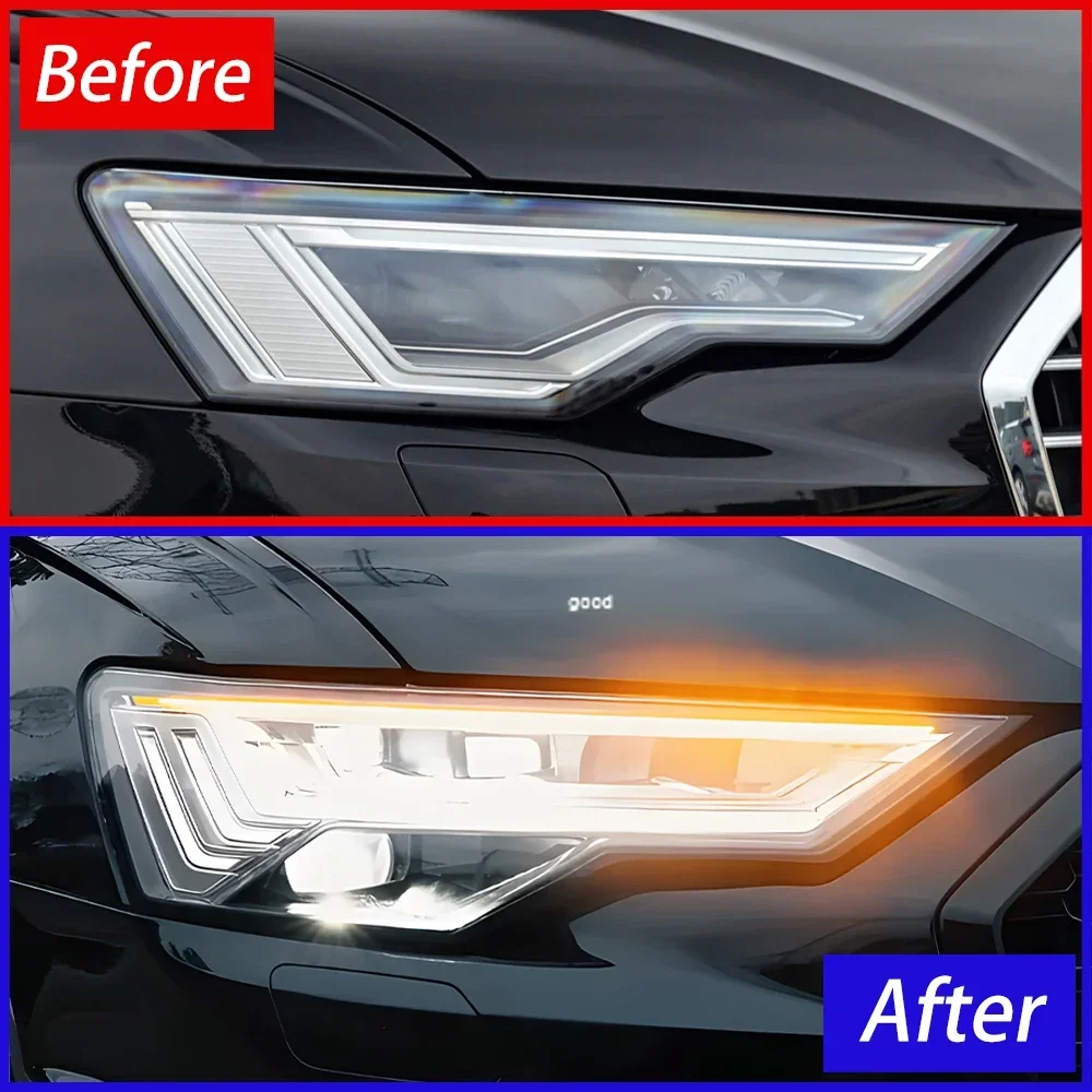 

Для Audi A6 A6L C8 2019-2023 Обновление автомобильных фар в сборе Высококачественные динамические светодиодные линзы проектора Plug and Play Аксессуары