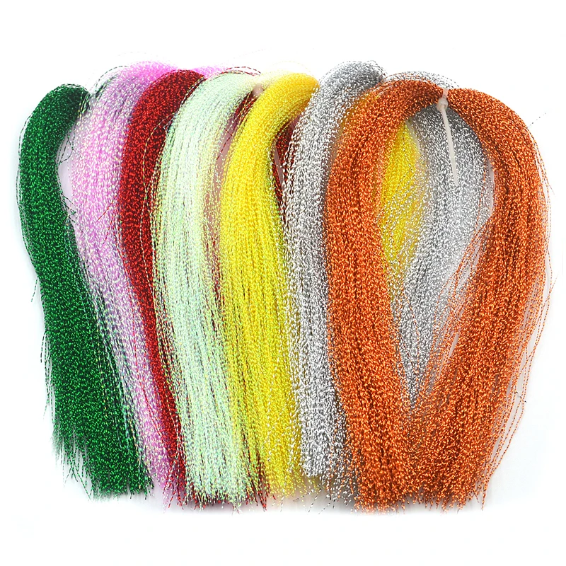 MNFT 5Pcs Crystal Flash Fly Tying Materials Flashabou Tinsel Fishing Flies Making String Jig Hook Lure