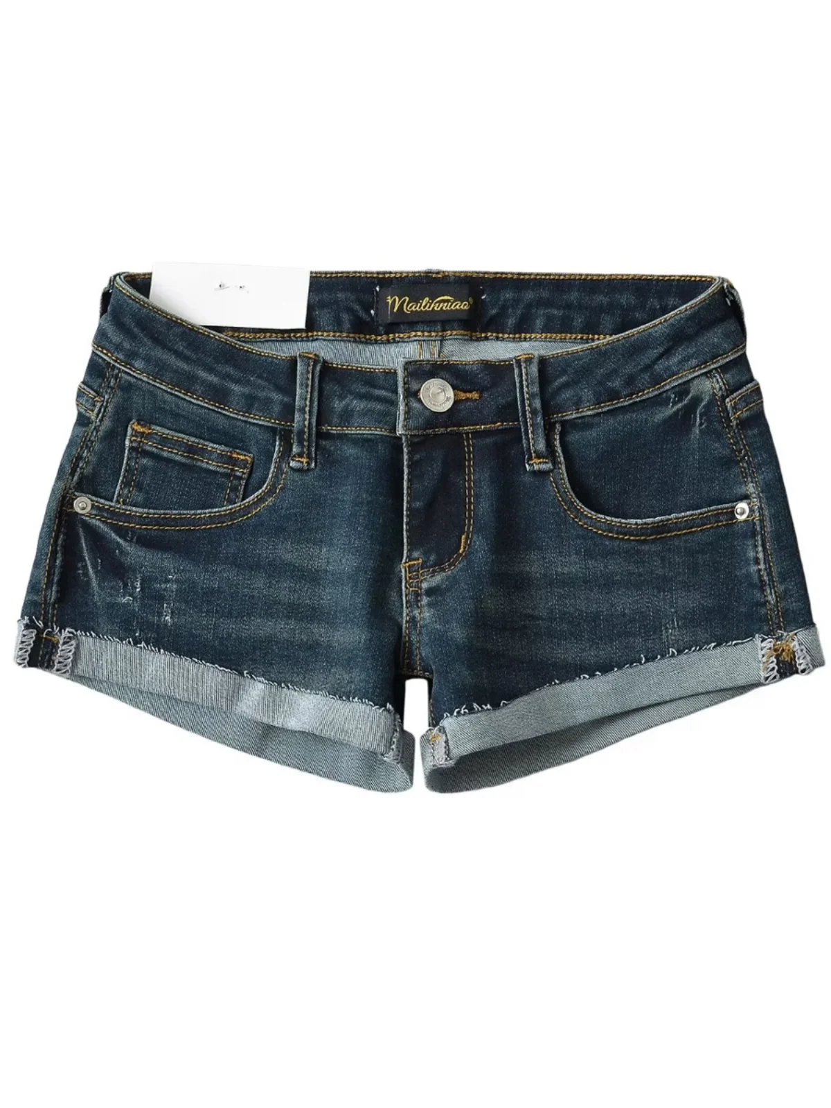 

Sexy Low Waist Slim Fit Super Short Denim Shorts Women's Leg Lengthening Hot Pants Summer Fashion Trendy Wide Leg Jeans