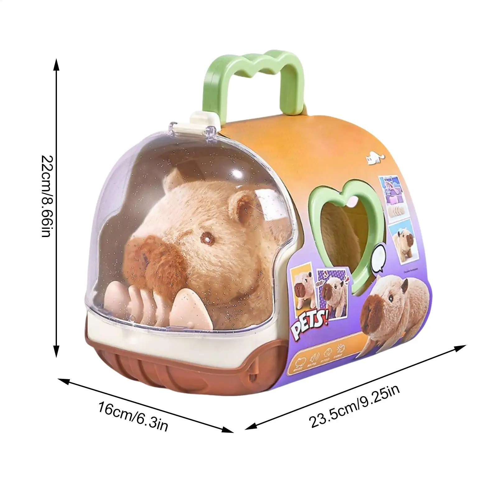 Brinquedos de pelúcia interativos som e luz andando boneca elétrica bonito capivara pelúcia para criança adulto jovem menina menino casa playroom