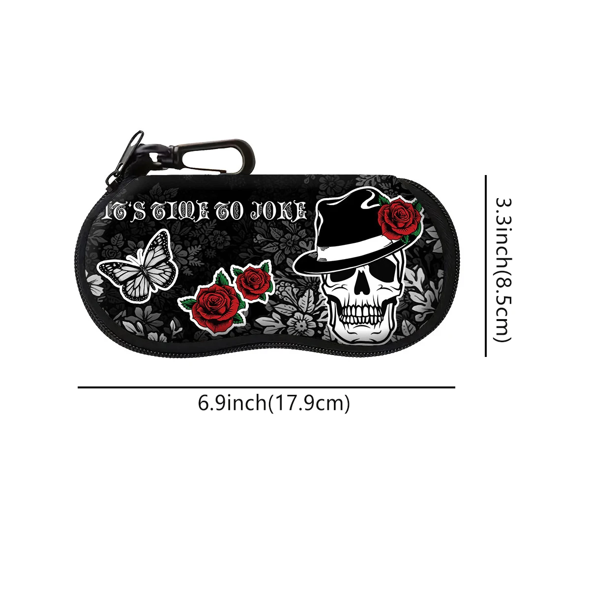 Horror Movie Skull Glasses Case Eyeglass Protector Glasses Box Bag Zipper Sunglasses Bag Eyewear Case Halloween Gifts