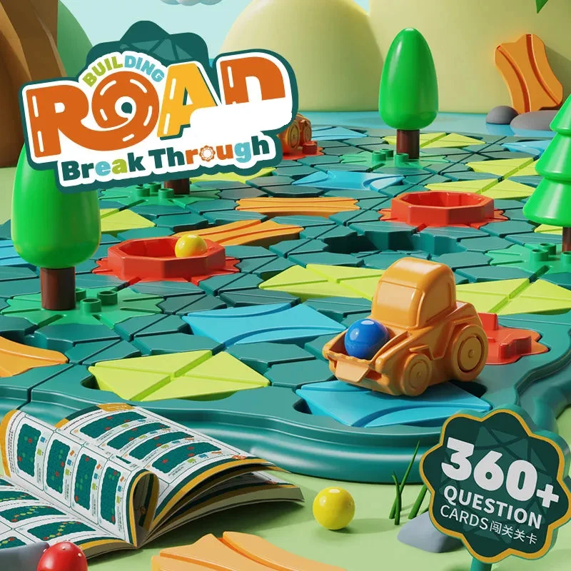 Road Building Doolhof Bouwstenen Denken Logic Redeneren Road Heftruck Kinderen Track Educatief Speelgoed Kinderen Gift