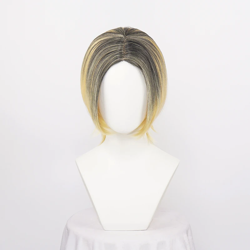 

ccutoo Synthetic Hair Anime Haikyuu!! Nekoma Kenma Kozume Short Wig Cosplay Costume Heat Resistant Kozume Kenma Wigs + WigCap