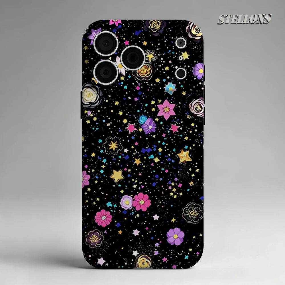 Floral Galaxy Phone Case For Magnetic Phone Case for IPhone 17 16 15 14 13 Pro Max Plus Single Double-layer tough Case