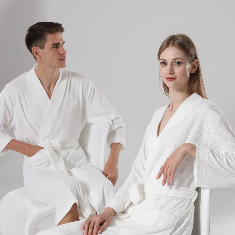 

Home bathrobe Absorbent towel material Pajamas Couples pajamas Casual SPA bathrobe