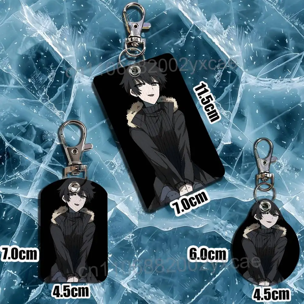 Maeno Aki Tsugino Haru ZENO Remake Leather Keychain Badge Holder with Lanyard - ID/Access Card Holder, Key Ring Accessory view 6