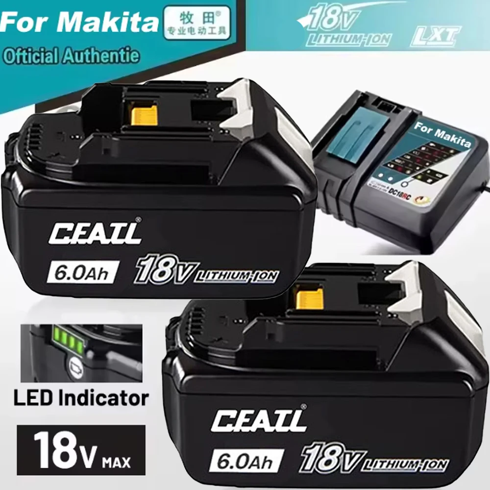 

Original for Makita 6.0Ah Battery for Makita 18V BL1830B BL1850B BL1850 BL1840 BL1860 BL1815 Replacement Lithium Battery