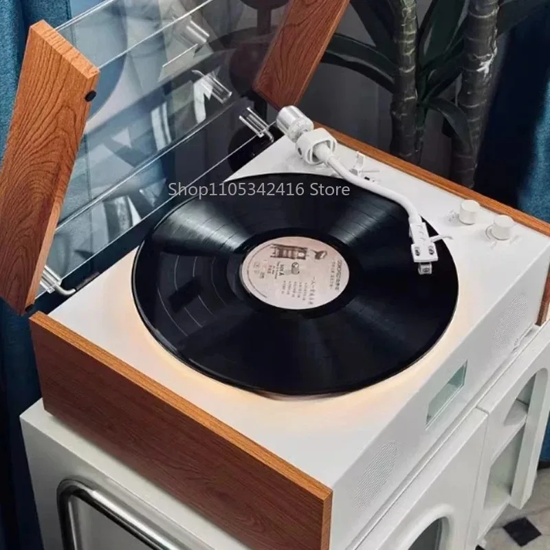 Portable Vintage Vinyl Record Player 33/45 RPM Classic Gramophone Turntable Phonograph with Built-in Speaker - view 6