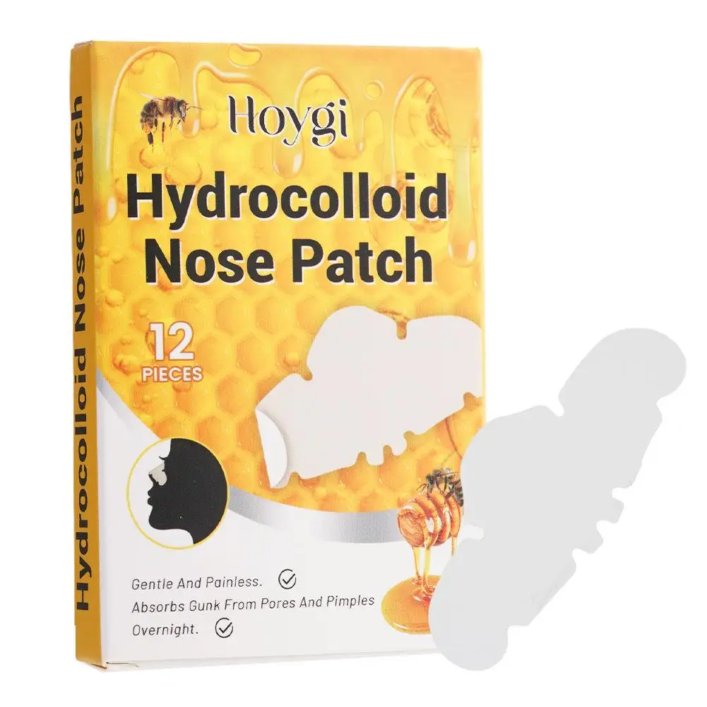 Hidrocolóide Nose Patches, Absorvendo Capa, Cravos, Remoção Espinhas, Poros, 12Pcs