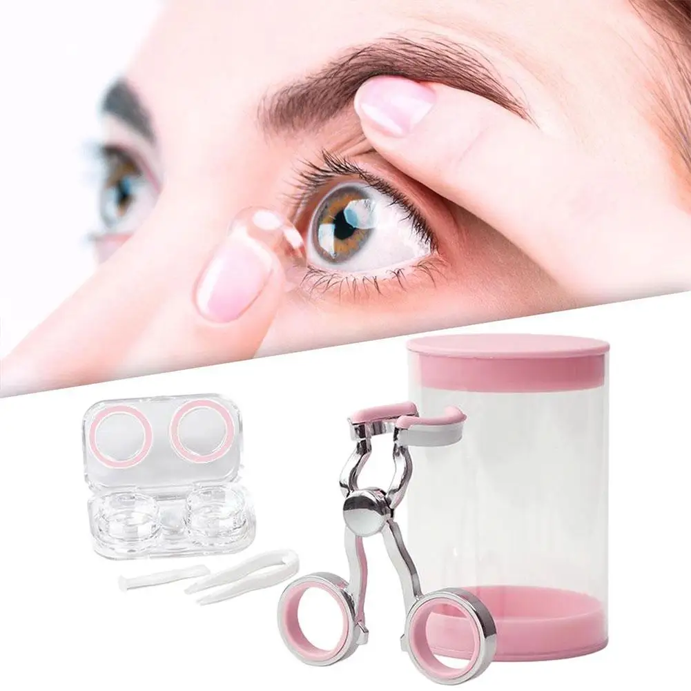 عدسات لاصقة ملونة مع أدوات مساعدة، عدسات لاصقة نقالة الجفن المبتدئة يرتدي أدوات مساعدة للعين