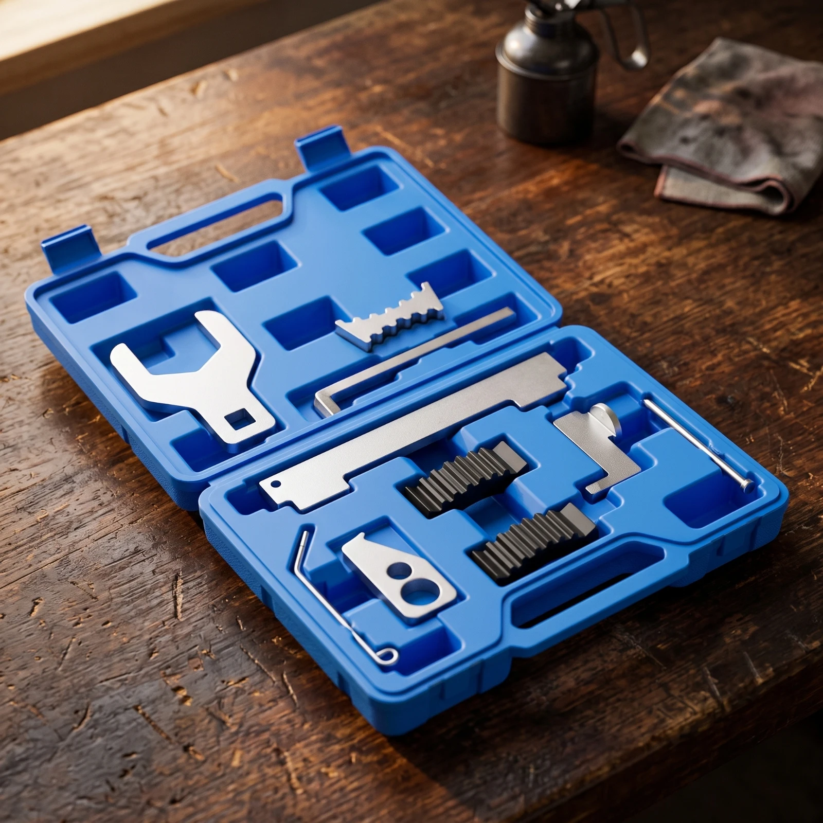 10 Pieces Engine Timing Tool Set Portable Camshaft Timing Tool Kit with Case Hand Tools Organized Easy to Use for Mechanics