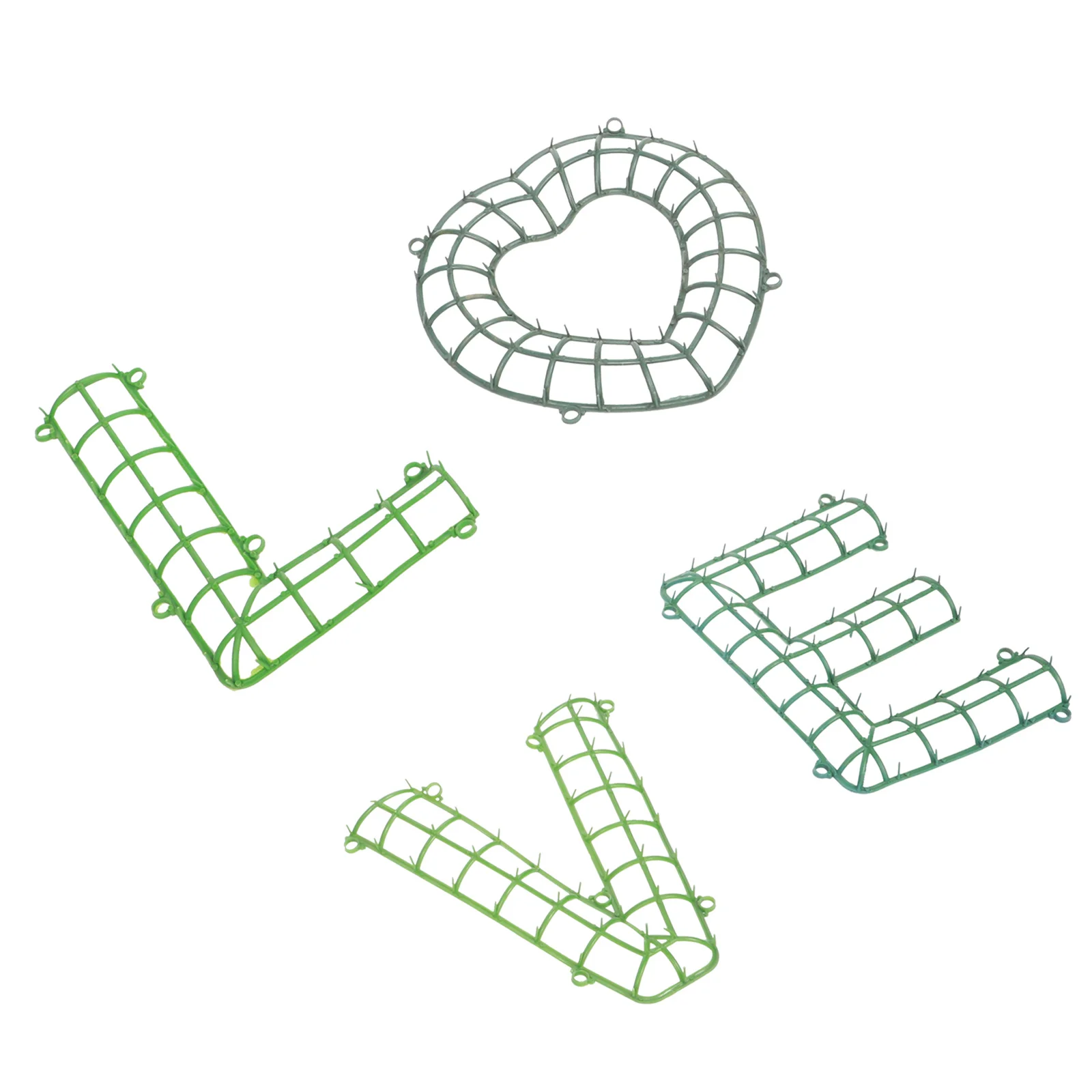 

1 Set Heart-Shaped Wreath Frame Plastic Diy Garland Base For Home Garden Decor Valentine Wedding Christmas Craft Ring Decorative