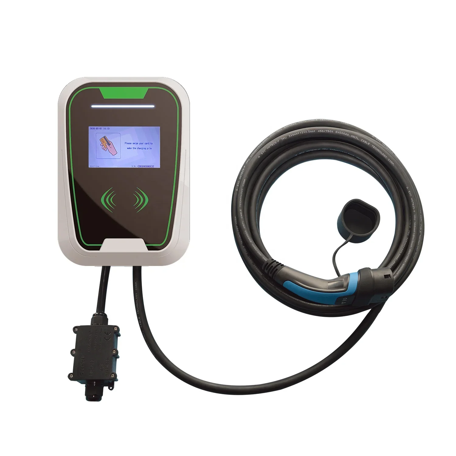 32A 7KW 1Phase EV Charger Station with Type 2 socket for Electric Vehicle