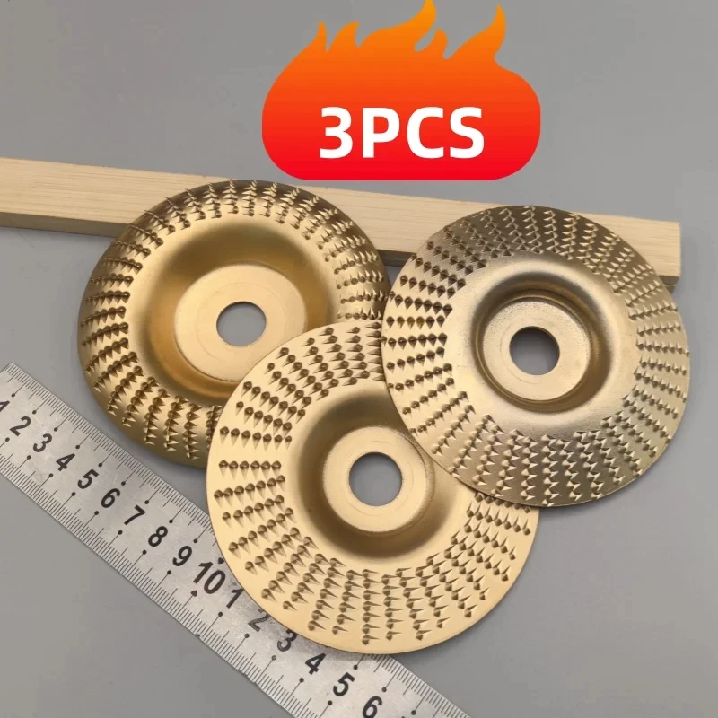 Woodworking Grinding Disc Three-Piece Set 100mm Wide/16mm Metal Hole Arc-Shaped Bevel Design Electric Grinder Grinding Disc Wood