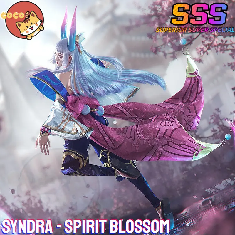 

CoCos-SSS Game LOL Syndra Spirit Blossom Syndra Cosplay Costume Game Cos LOL Cosplay Syndra Costume and Cosplay Wig