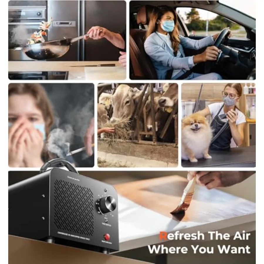 Ozongenerator, 48000 mg, hohe Kapazität, O3-Ionisator, Luftreiniger, Deodorant für den gewerblichen und industriellen Einsatz, effektive Geruchsentfernung