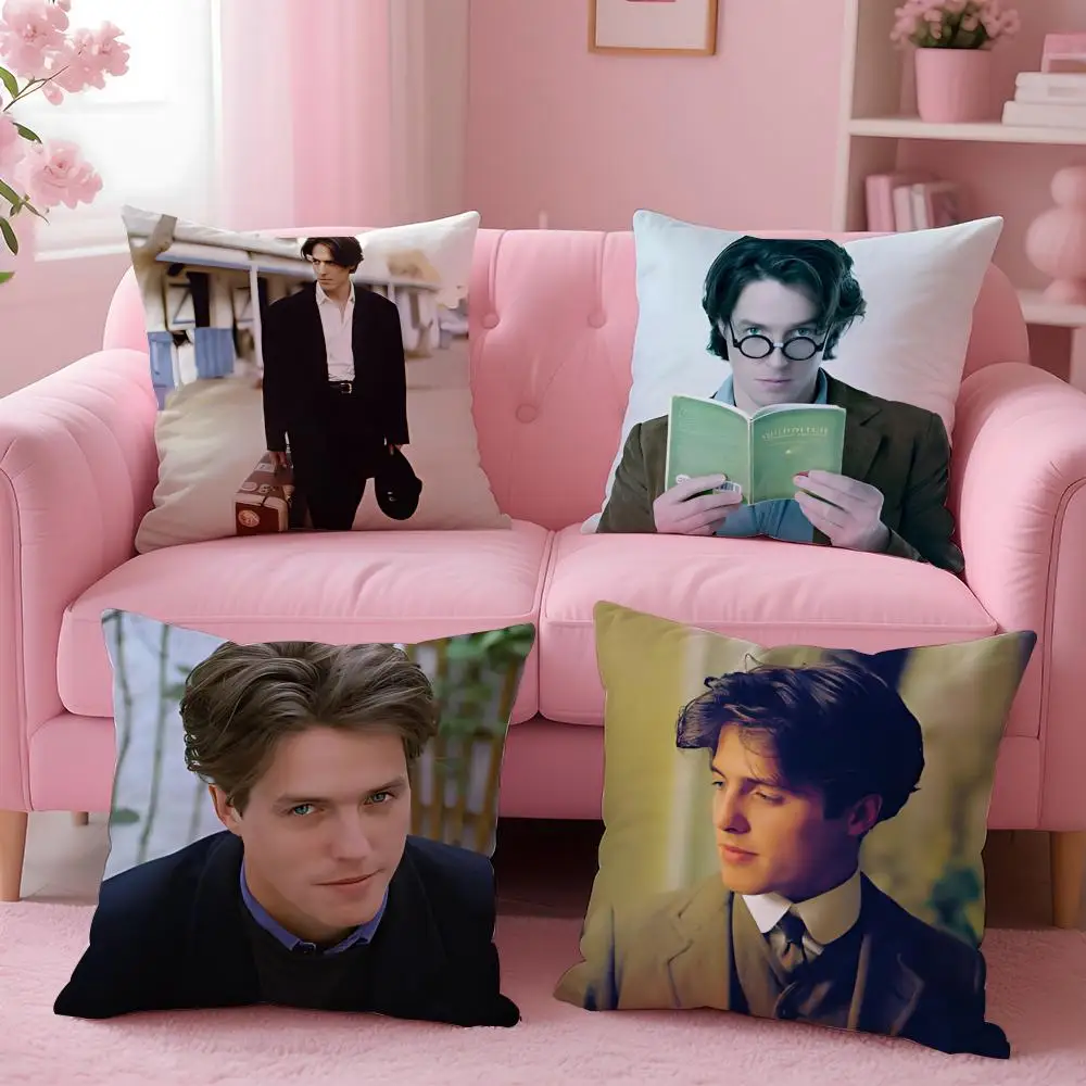 Actor Hugh Grant Cushion Cover Cushion Cover Set 4Pcs 50x50 45x45 40x40 Pillowcase Decorative Sofa Home Decor