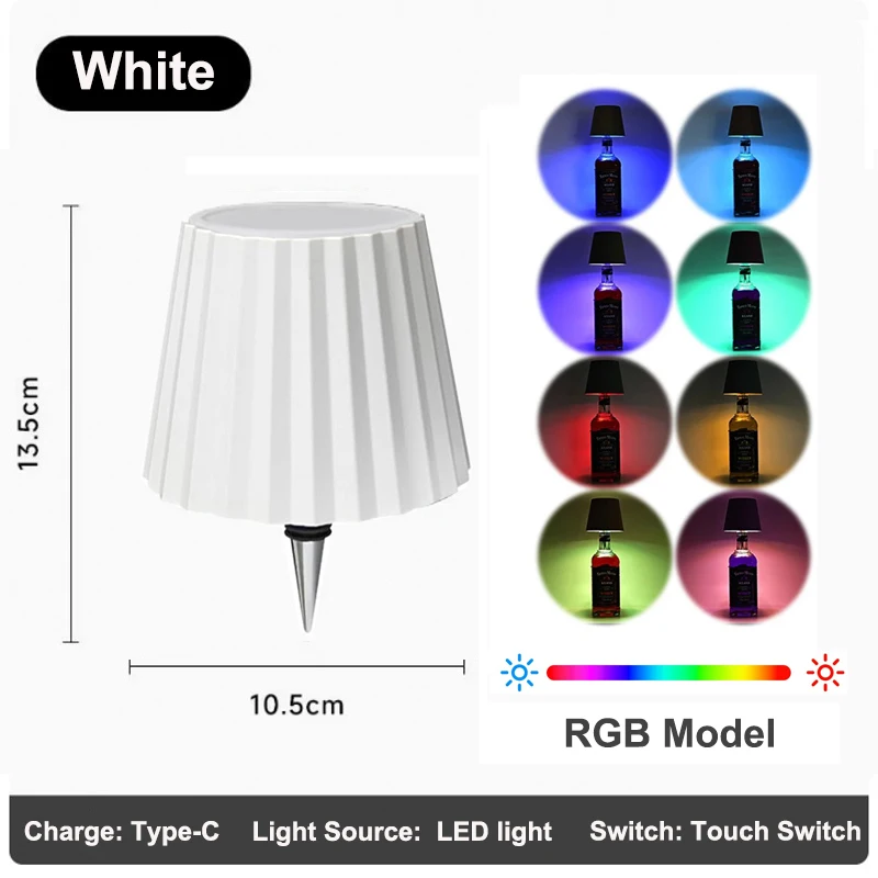 KFV RGB Wireless Table Lamp Wine Bottle LED Light 9