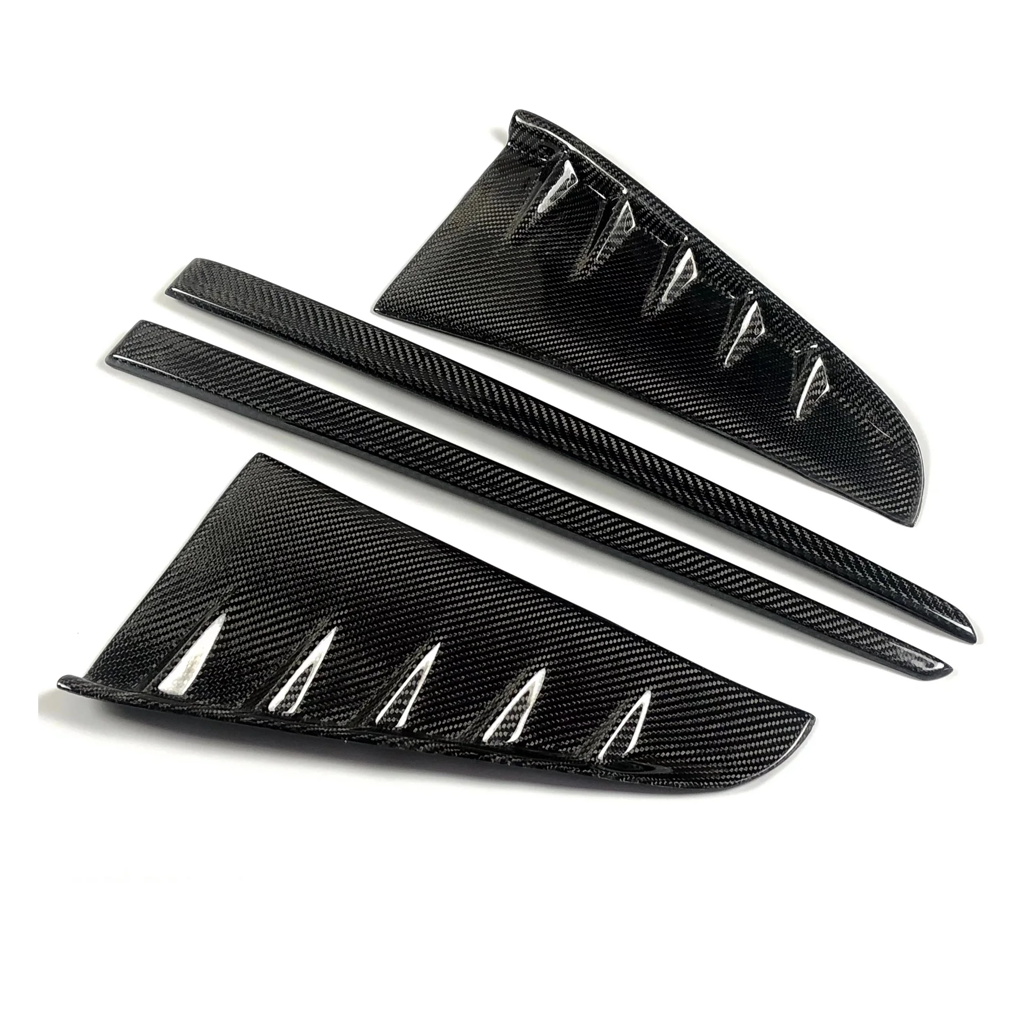 

4PCS Real Carbon Fiber Car Accessories Side Fender Vent Trims Cover Set For 2010-2016 Porsche Panamera 970