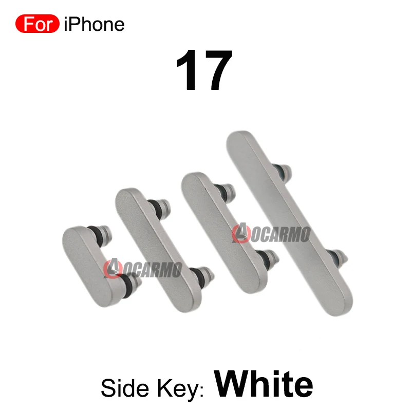 1Set Side Key Power Volume Buttons Black Blue Green White Purple Replacement Parts For iPhone 17