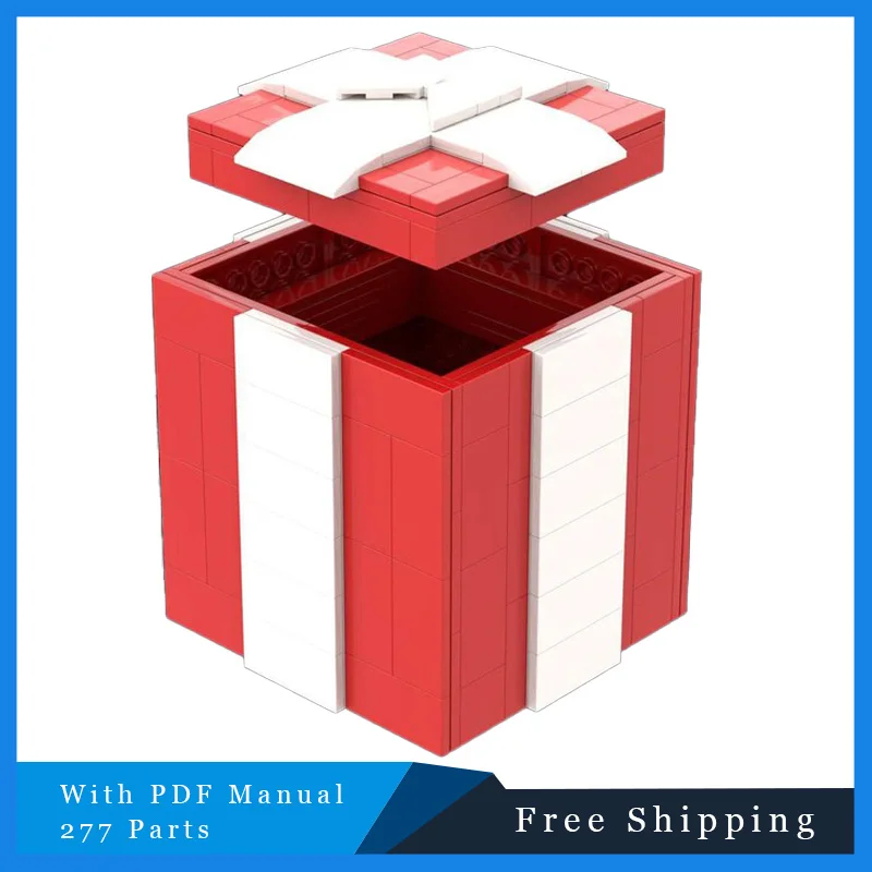 277 PCS MOC Creativo Building Block Mattoni Modello Rosa Scatola Educativa Tecnologia Modulare Per Bambini FAI DA TE Puzzle Di Natale Set Regali