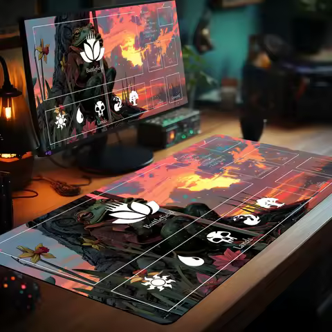 Magic Trade Card Battle Gaming Mat Playmat Frog Warrior mouse pad Rubber anti-slip desk mat pc accessories keypad mousepad