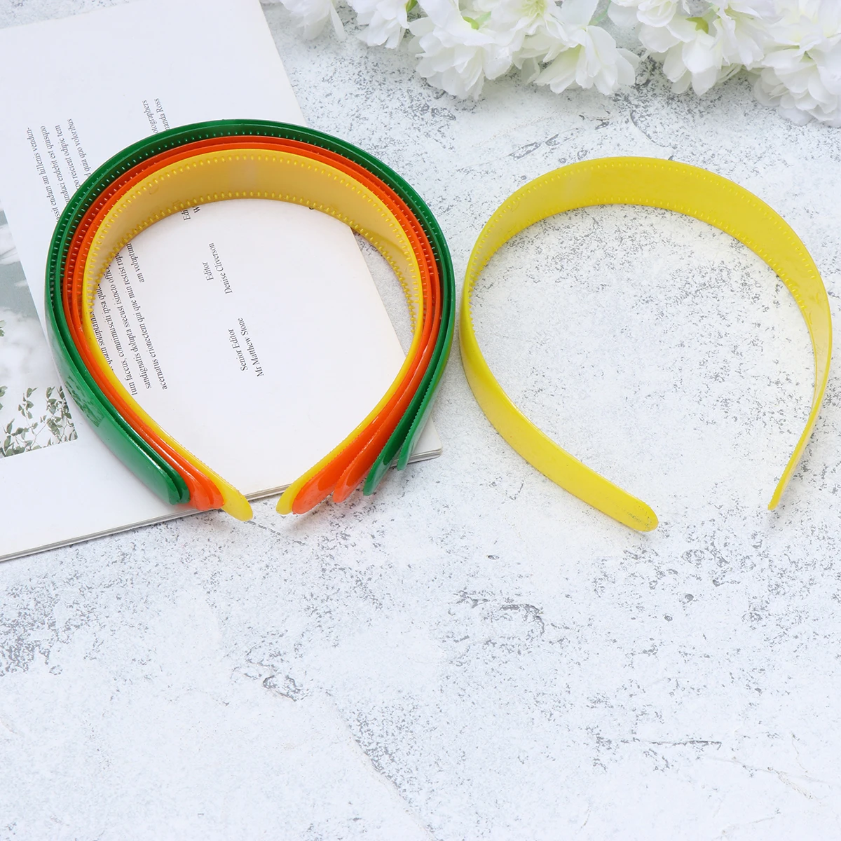 

24 Pcs Anti-slip Hairband Candy Color Headband Handmade Woman Accessory Party Accessories Hoop Buckle Gift for Women