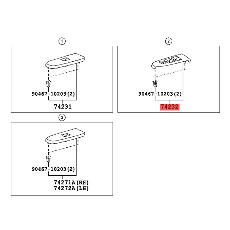 Door Armrest Switch Trim Panel Bezel 74232-0P040 For Lexus 2010-2017 Window Lift Button Cover 742320P040