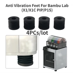 Bambu Lab 진동 방지 발 패드, 미끄럼 방지, 충격 방지, 방진 고무 발 패드, 3D 프린터, P1P, P1, X1, X1C, 4PCs