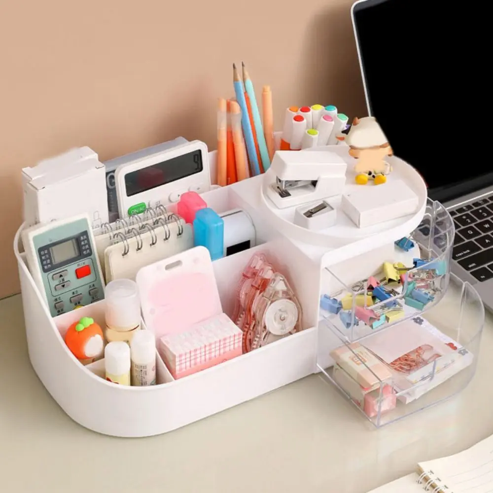 

Simple Plastic Cosmetics Storage Box Drawer Type Large Capacity Makeup Box Space Saving Jewelry Cosmetic Organizer Office