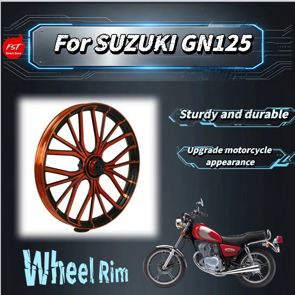 For SUZUKI GN125 18 Inch Aluminum Alloy Wheel Rim High‑Quality Anti‑Deformation Retro Cruiser Motorcycle Replacement Spare Parts