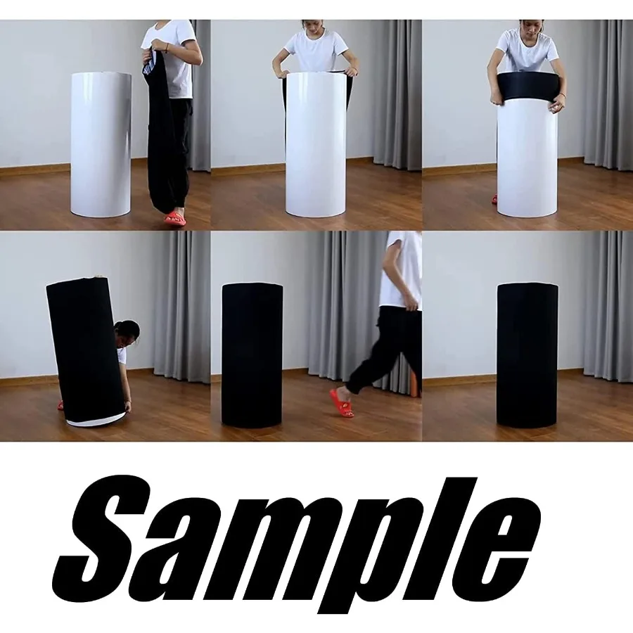 White Cylinder Cover for Baby Birthday Party Newborn Baby Shower Baptism Communion Christening Elastic Plinth Cover Decoration