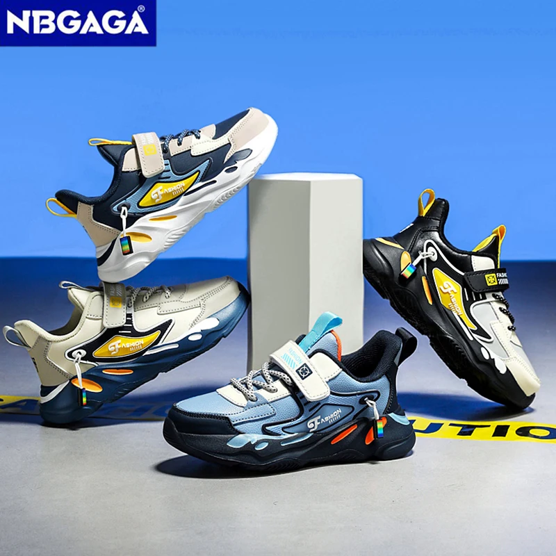 

Детские модные спортивные прогулочные кроссовки Four Season для мальчиков, дышащие уличные кроссовки для бега, размер 28-39