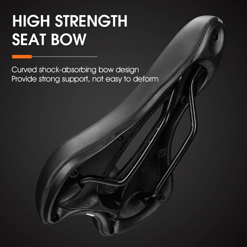 West Biking-通気性のある透かし彫りの自転車シート,快適で人間工学に基づいたシート,柔らかいジェルスポンジ付き,MTBおよびロードバイク用