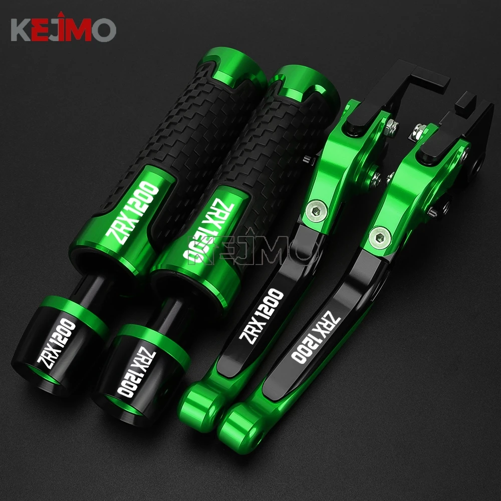 

Accessories Motorcycle Adjustable Brake Clutch Lever Handle Bar Hand Grip ends for KAWASAKI ZRX1200 ZRX 1200 2006 2005 1999-2007