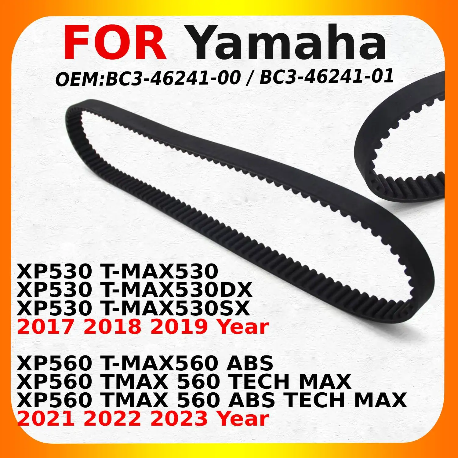 Motorcycle Strap Drive Transfer Clutch Belt For Yamaha XP560 T-MAX560 ABS TMAX 560 TECH MAX BC3-46241-01 BC3-46241-00