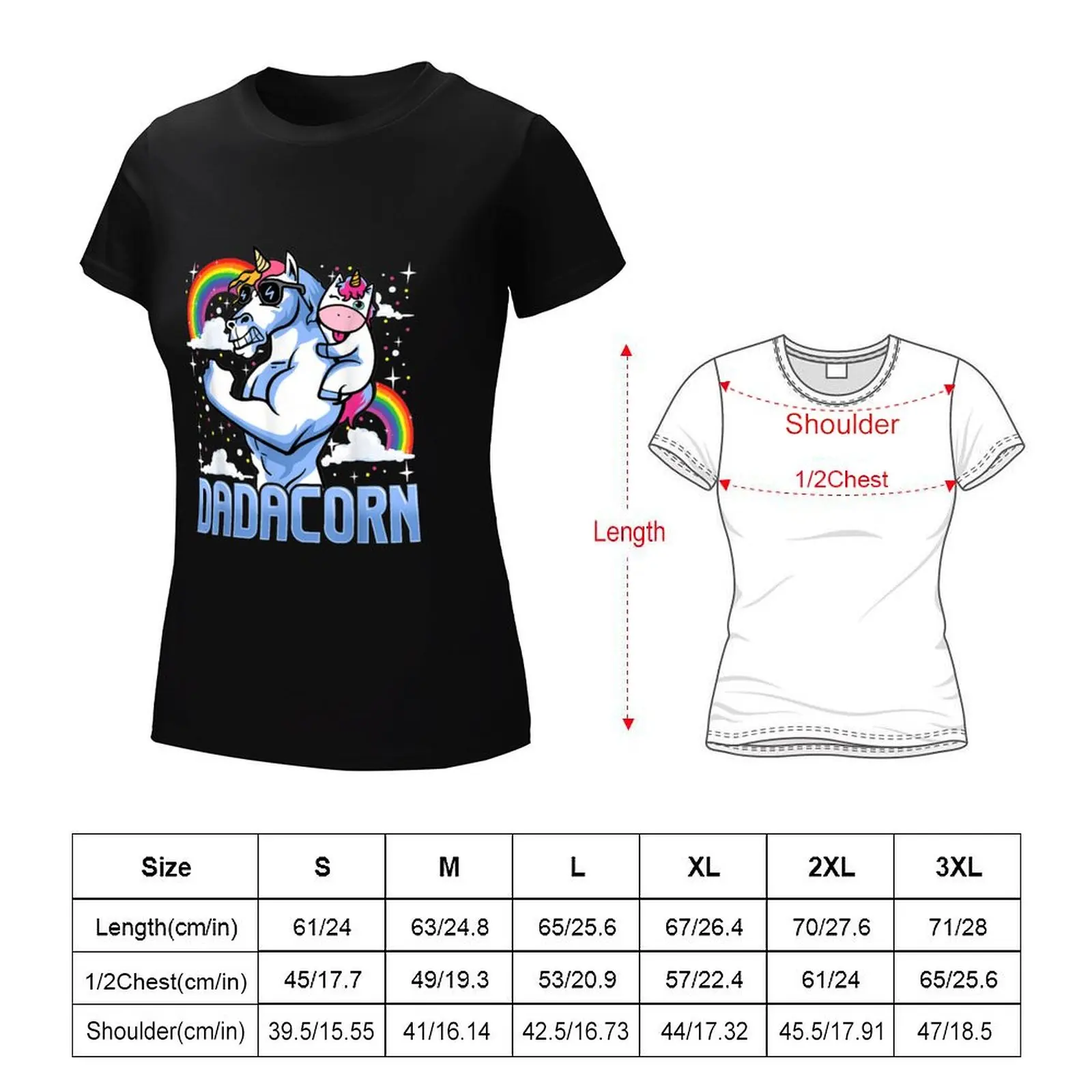 Mens Dadacorn s For Men Dadicorn Daddycorn Gifts Unicorn Dad T-Shirt customizeds animal print Women t shirt