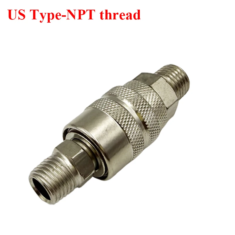 Picture 3: US type SM PM Quick Release Coupler NPT1/4 Male Thread Pneumatic Fitting Connector for Air Compressor Accessories