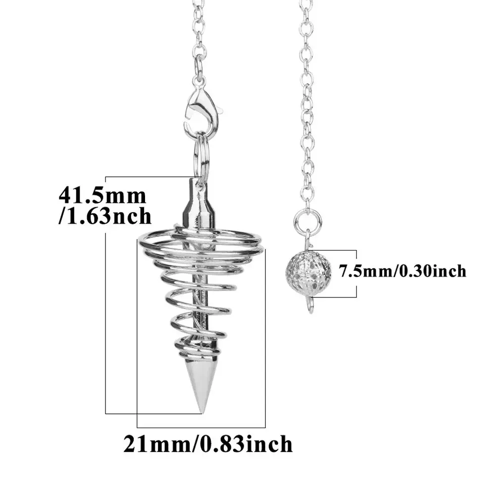 

Creative Metal Spirit Pendulum Spiral Cone Necklace Meditation Healing Ornament Antique Copper Gravity Concentration Tool