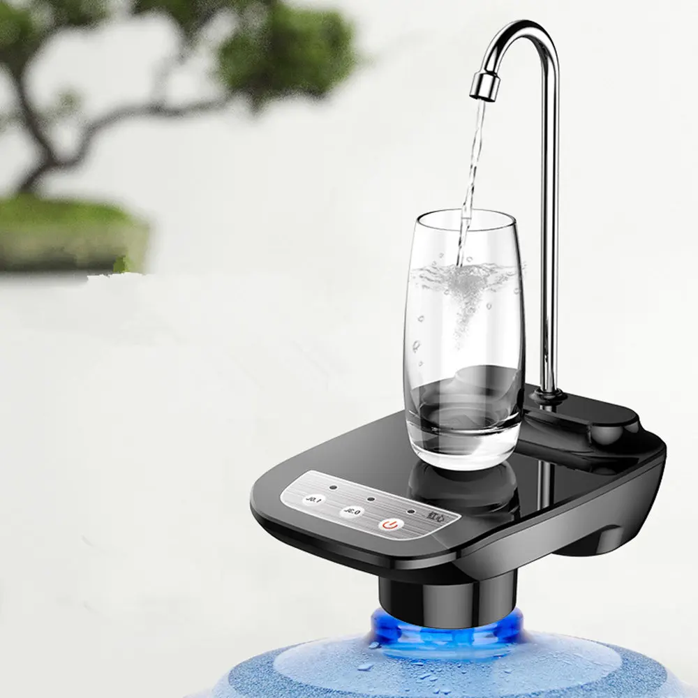 Water Bottle Pump 5 Gallon Quantitative Bottle Electric Water Dispenser with Switch and USB charging for Camping Kitchen Car