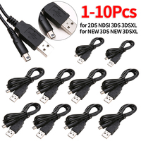 1/2/3/5/10Pcs 1m USB Charger Cable for Nintendo 2DS NDSI 3DS 3DSXL NEW 3DS NEW 3DSXL Game Power Line