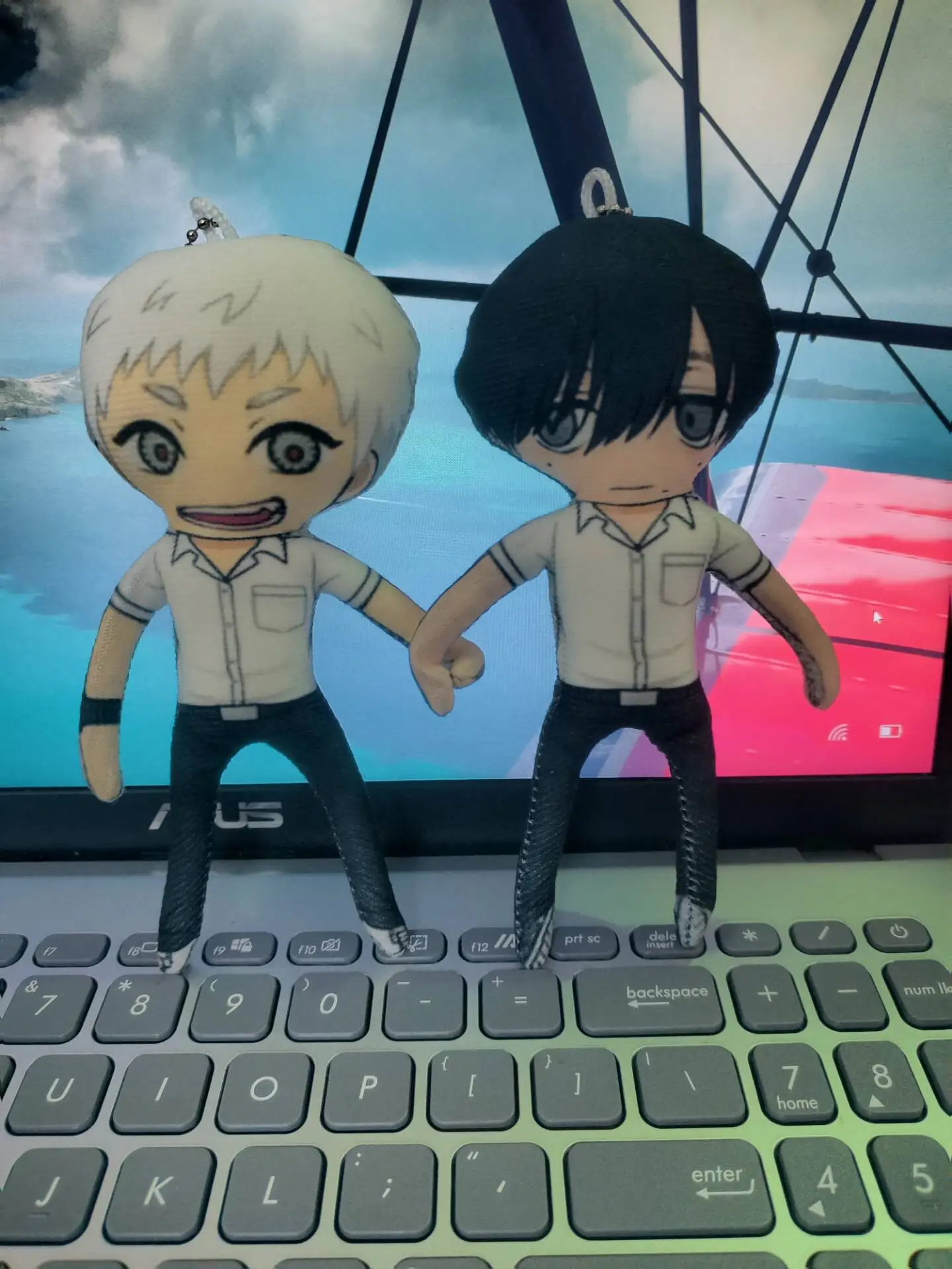 Anime o verão hikaru morreu tsujinaka yoshiki anime bonito maumet fantoche brinquedo pingente chaveiro plushies mascote presente de natal