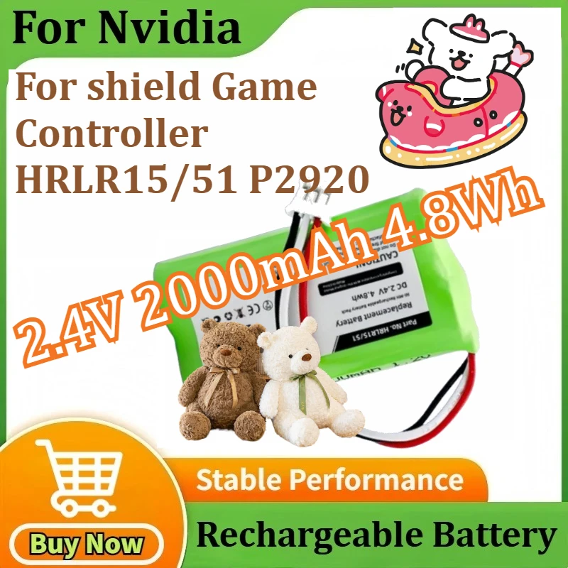 

For Nvidia P2920 Shield Game Controller Shield TV Game Controller HRLR15/51 Rechargeable Battery 2.4V 2000mAh 4.8Wh