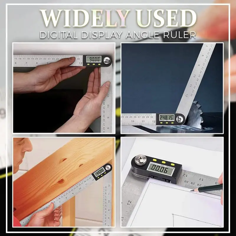 Digital Display Angle Ruler protractor right angle ruler woodworking ruler angle measuring instrument 360 degree angle ruler