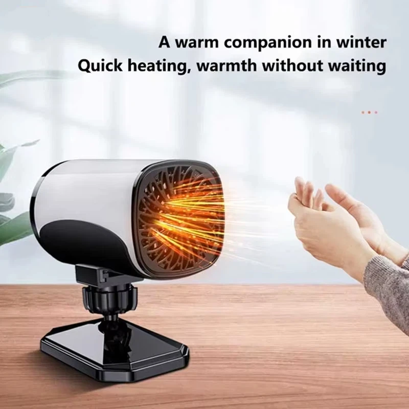 Electric Car Heater Air Cooler Fan 12V/24V Portable Demister Defroster Heating Fan Dryer Windshield Defogging Accessroies